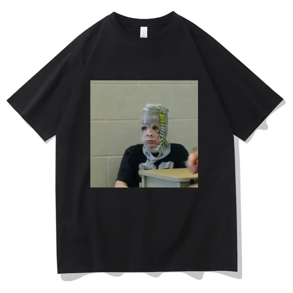 

Funny Subway Bag Kid Graphic Print T Shirt Men Women Casual Cotton T-shirts Men's Fashion Loose Tshirt Man Oversized Tops Tees