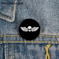 imperial skull and wings mkii printed pin custom funny brooches shirt lapel bag badge cartoon enamel pins for lover girl friends