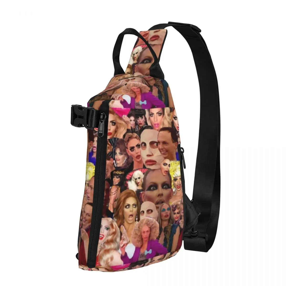 

Queens Meme Print Shoulder Bags Alyssa Edwards Collage Cool Chest Bag Men Business Bicycle Sling Bag Outdoor Print Small Bags