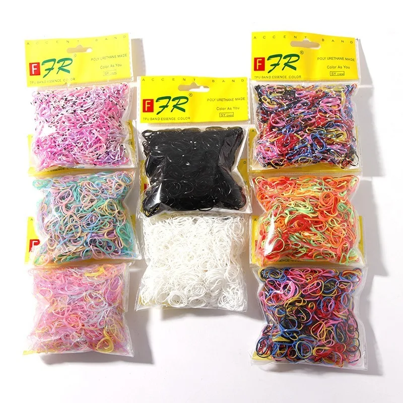 

1000PCS/Lot Disposable Gum for Hair Children TPU Rubber Bands Ponytail Holder Elastic Hair Band Girls Scrunchie Hair Accessories