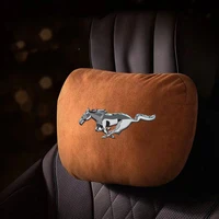 top quality car headrest neck support seat soft neck pillow for ford mustang gt 2019 2018 2017 2020 350 500 cobra