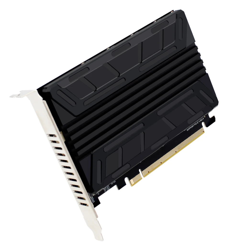 

For NVME M.2 MKEY 2230 2242 2260 2280 4-disk SSD RAID PCIEX16 Array Expansion Adapter Card for Motherboard PCIe4.0 Splitter Card