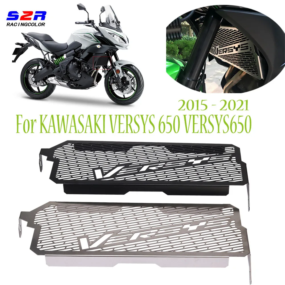 

For KAWASAKI Motorcycle Radiator Protection Guard Grille Cover VERSYS 650 VERSYS650 2015 - 2022 2021 2020 2019 Stainless steel