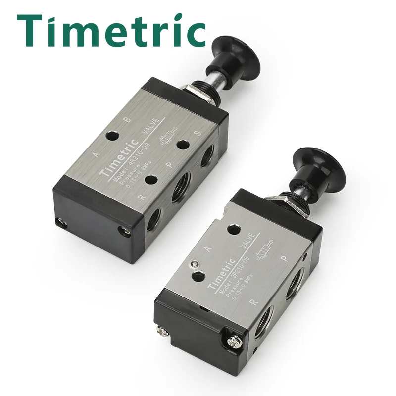 Металлический Соленоидный клапан 3R 4R с ручным нажимом 2 положения 3/5 путей