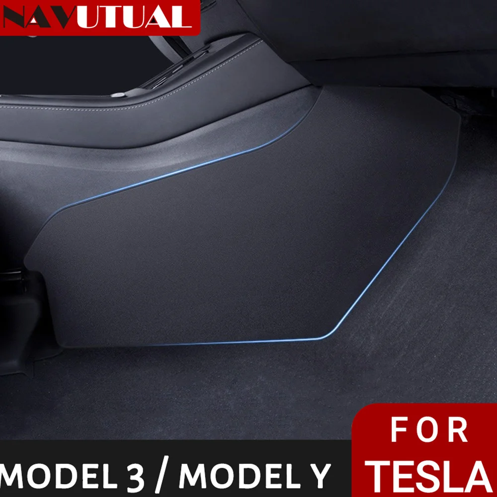 

Model3 ModelY Car Central Control Two Side Fuzzy Surface Anti Kick Pad For Tesla Model 3 Y Dirt Resistant Mat Easy Clean Parts