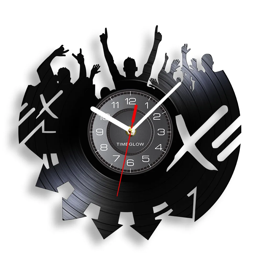 

Декоративные настенные часы TIMEGLOW, виниловые 3d-часы с силуэтом влюбленных музыки, подарок для любителей музыки