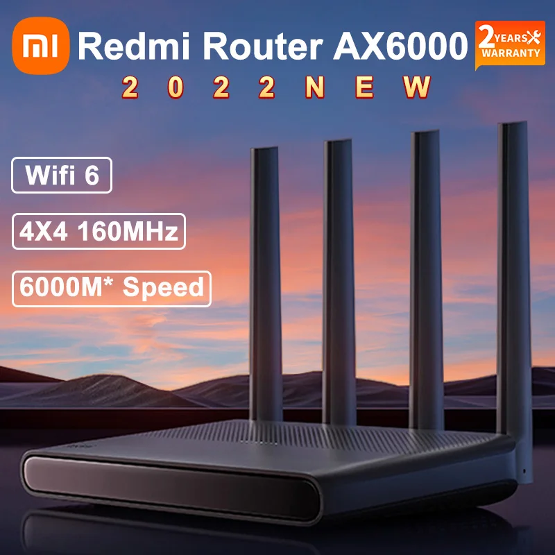 Роутер Xiaomi Redmi AX6000 с сетчатой системой Wi-Fi 6 внешних каналов усилители сигнала