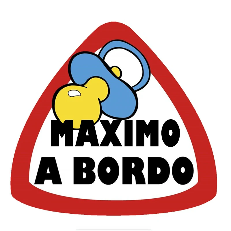Автомобильная наклейка MAXIMO on Board испанский MAXIMO Бордо Водонепроницаемая Наклейка ПВХ