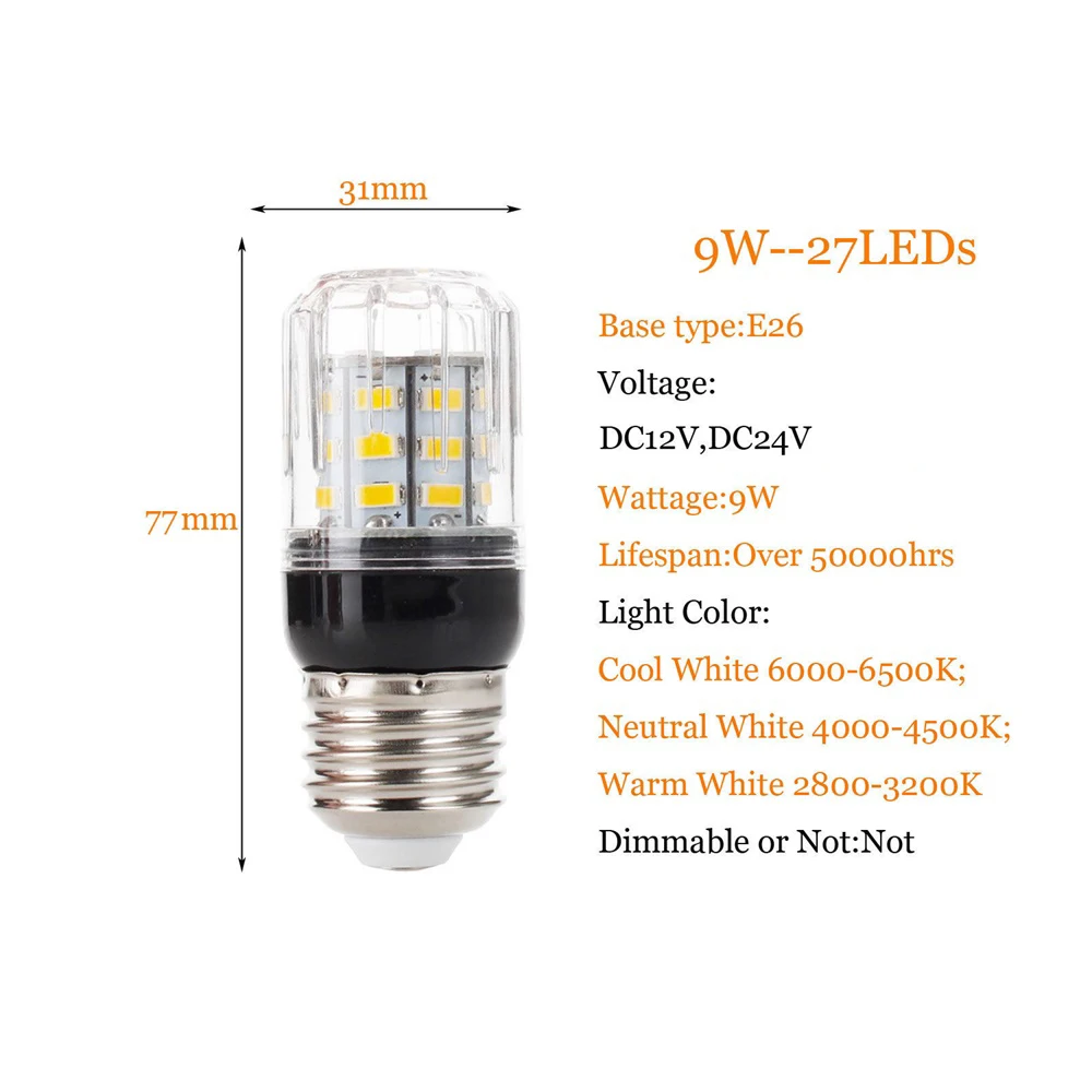 10 / партия Led Кукурузные лампочки E27 E14 B22 Энергосбережение 5730 SMD ночная лампа угол 9w