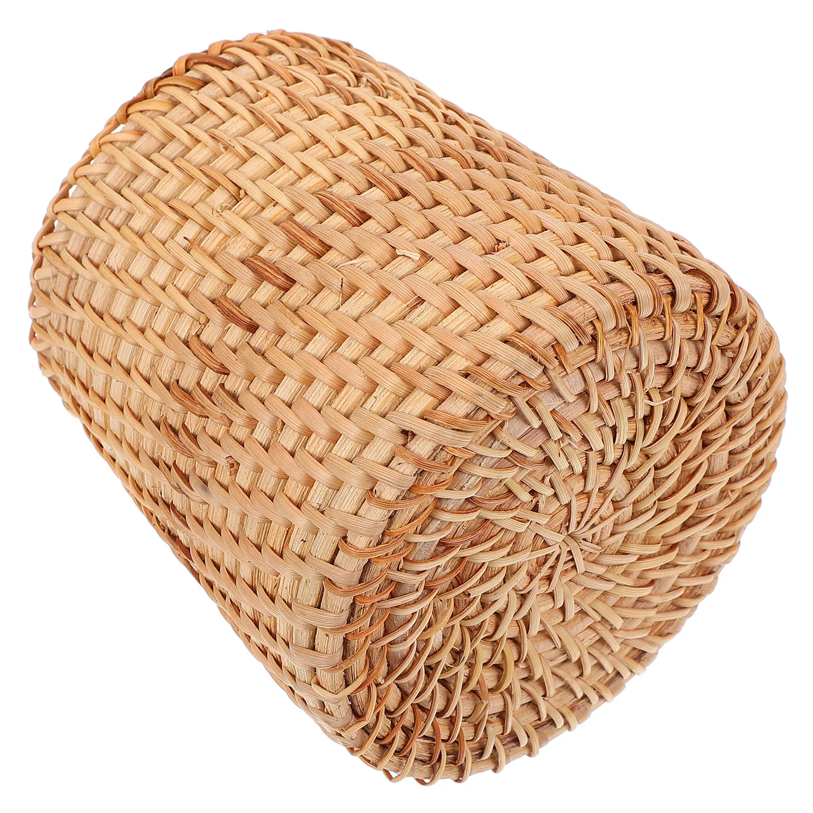 

Rattan Storage Tube Pen Holder Basket Container Stationary Round Plant Stand Wood Woven Home House Rack Accessory