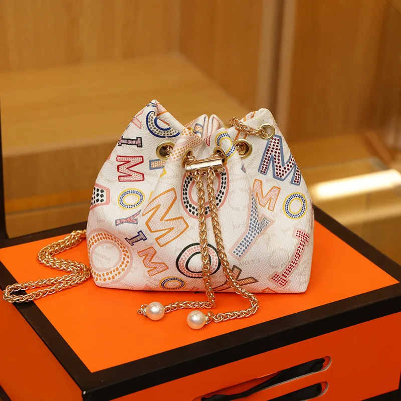 

Bucket Bags for Women Fashion New Small Crossbody Bag Female Pu Leather Single Shoulder Handbags Ladies Letter High Quality 2022