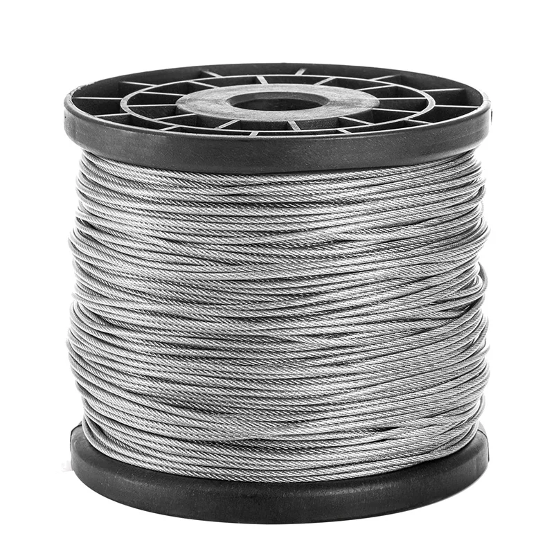 

1/16Inch X 500Feet Wire Rope Cable, Braided Wire Stranded Rope Outdoor Clothesline Aircraft Cable For Trellis