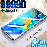 screen protector hydrogel film for huawei p30 p20 p50 pro p40lite protective film for p smart y6 2019 mate40 30 20 por not glass