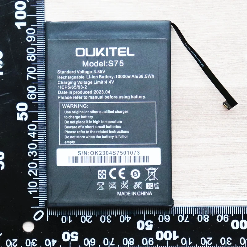 Фото Оригинальный аккумулятор для телефона WP6 S75, 10000 мАч, для OUKITEL WP6, замена батареи IP68 №3