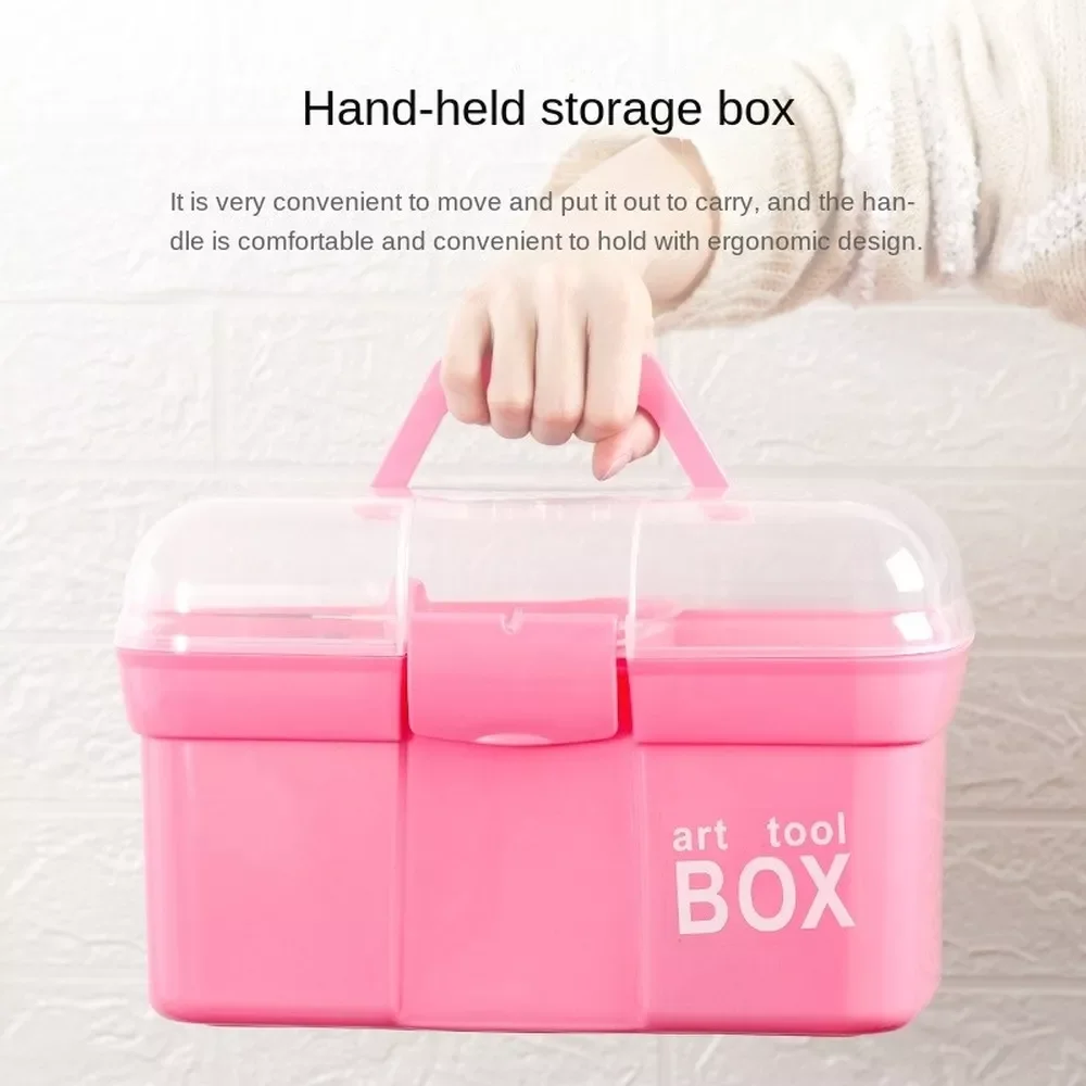 

NEW2023 Nail Storage Box Double-layer Multi-functional Portable Hand-held Nail Art Storage Big Capacity Nailpolish Organizer Nai