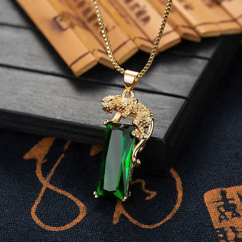 

DIWENFU 14K Gold Emerald Necklace Pendant for Women Fine Collares Mujer Emerald 14K Gold Pendant Jewelry Gemstone Females Box