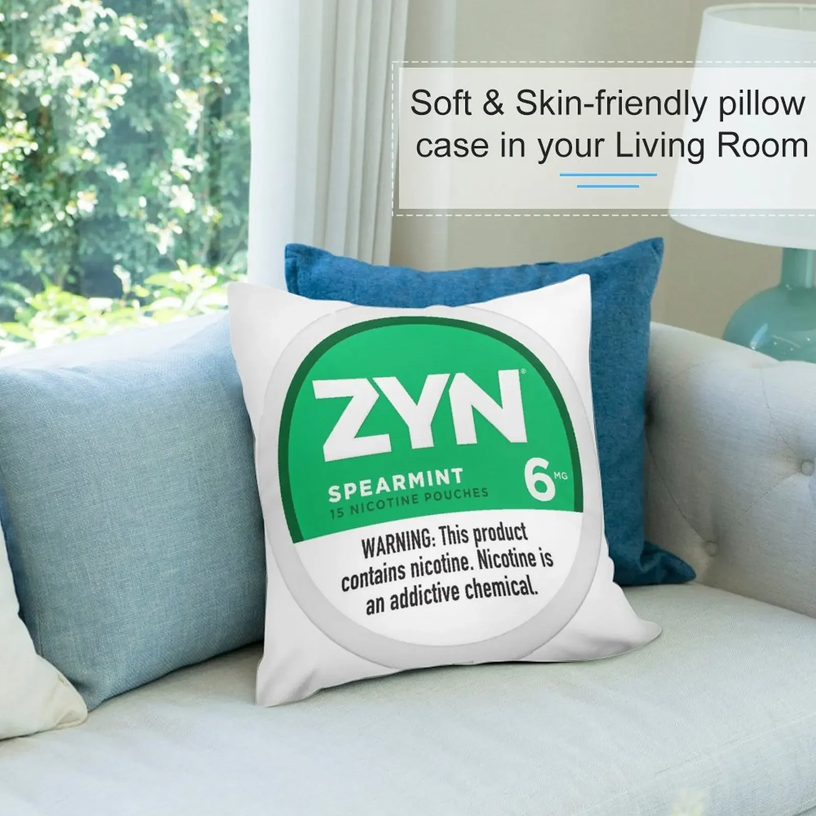 Наклейка на рубашку Zyn никотиновые мешочки постер охлаждающая крутая мятная