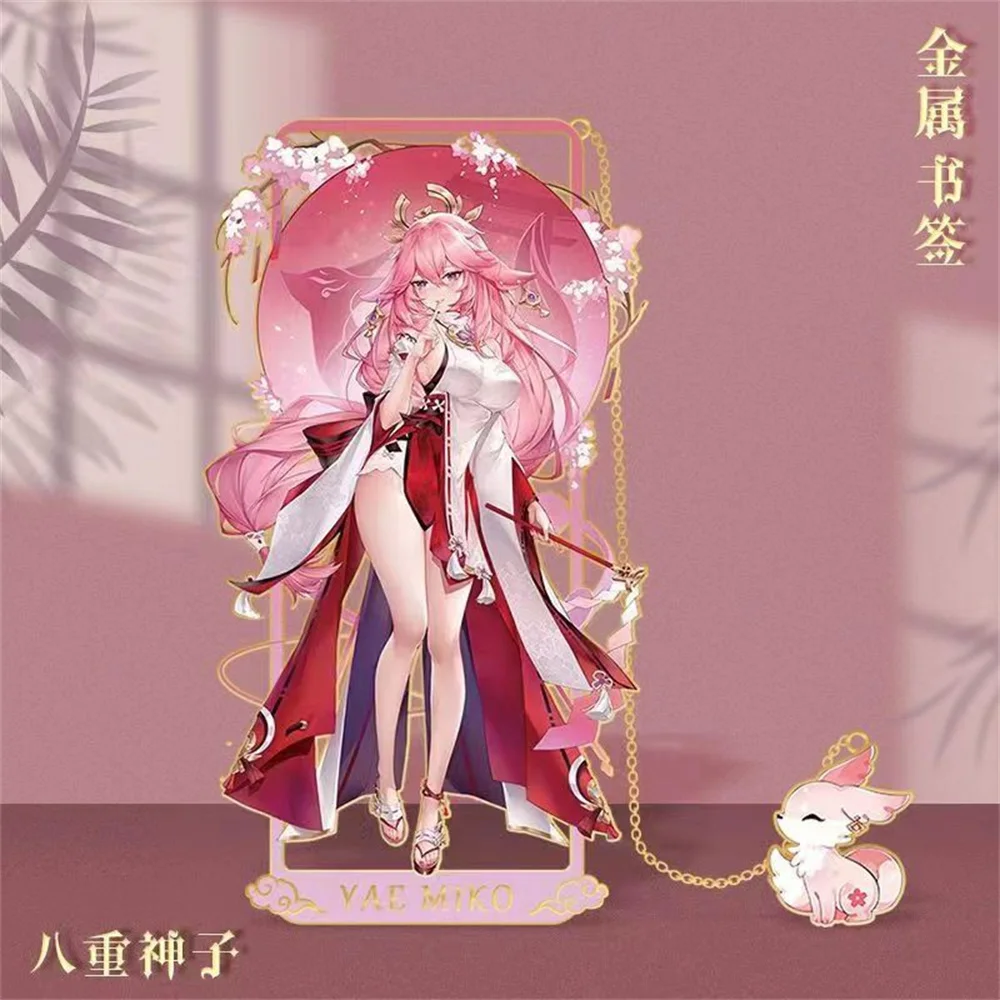 

Аниме игровые персонажи игры Genshin Impact пустотелые металлические закладки нахида Кли чжунгли Сяо подарок брелок