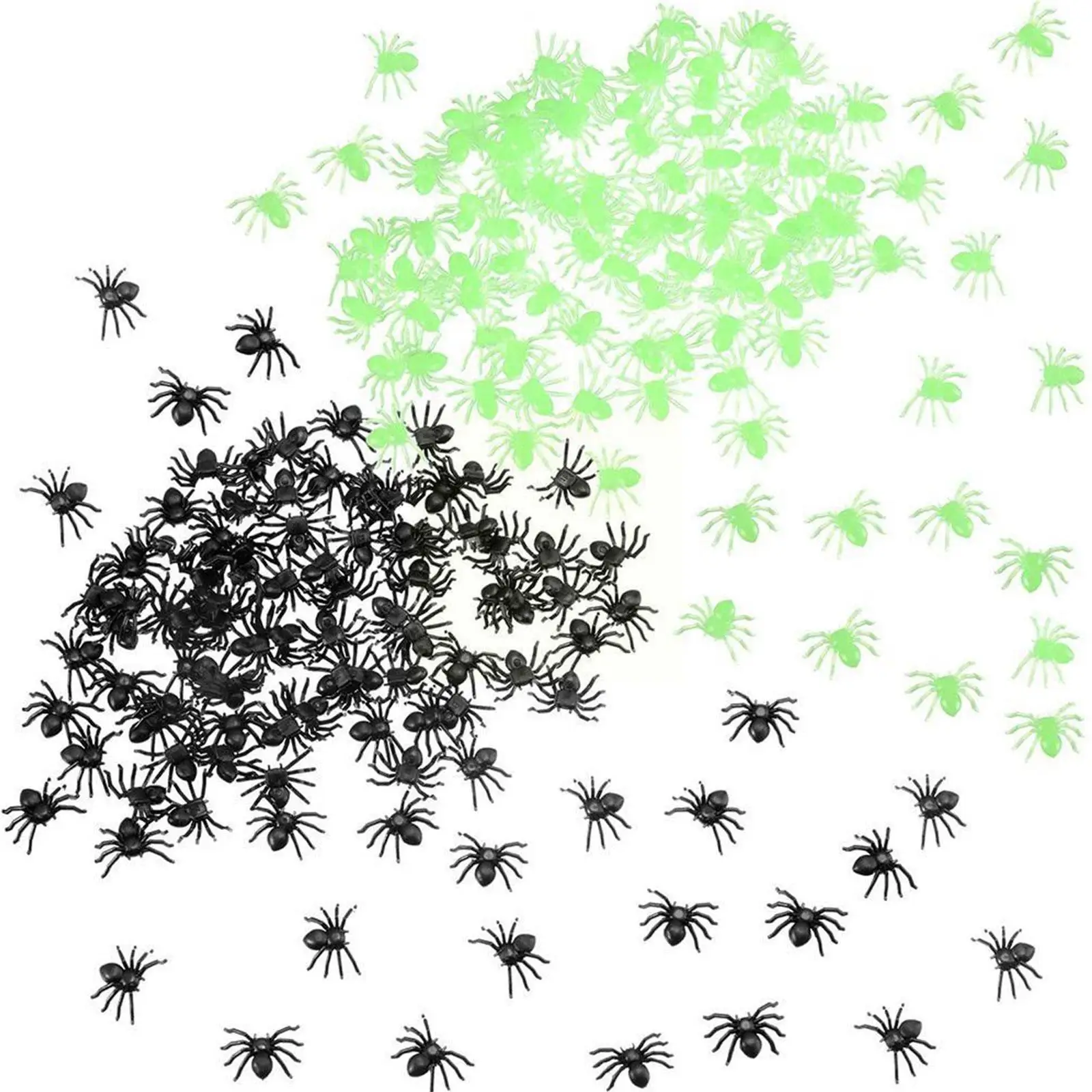

50/100pcs Luminous Horror Black Spider Haunted House Toy Bar Supplies Spider Halloween Party Tricky Decoration Web Simulati Z6F4