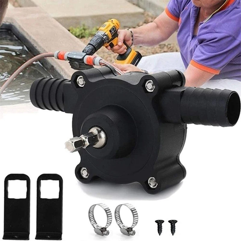

Household Electric Drill Pump Diesel Oil Fluid Water Pump Mini Hand Self-priming Liquid Transfer Pumps Garden Outdoor Tool