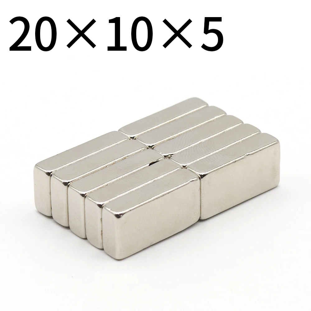 

5/10/20/50/100 Pcs 20x10x5 Block NdFeB Neodymium Magnet N35 Super Powerful imanes Permanent Magnetic 20mm x 10mm x 5mm