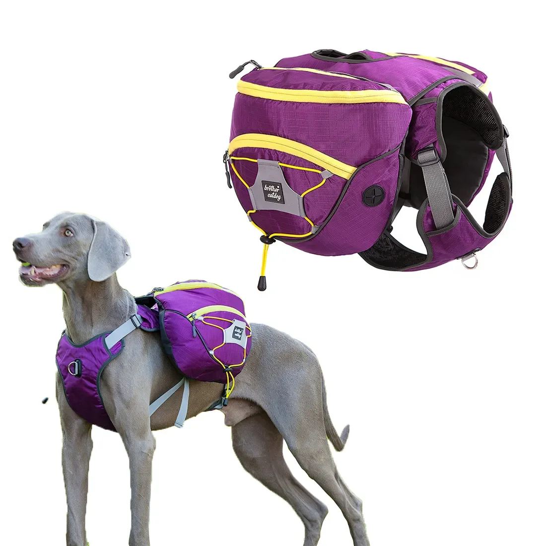 

Рюкзак для прогулок с собакой, светоотражающая шлейка для собак, ранец для путешествий, кемпинга, походов, сумка-Седло со съемными сумками