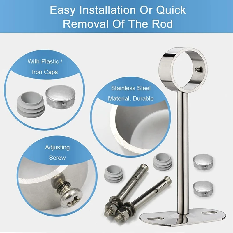 BEAU-Столочный кронштейн для трубы гардероба опорный держатель рычага стержня