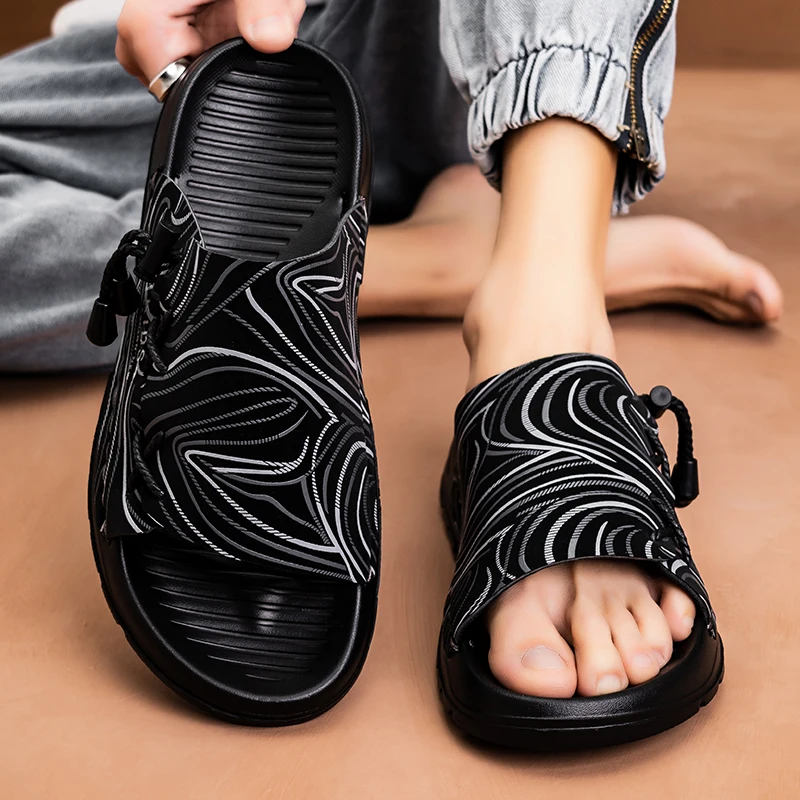 Мужские летние садовые шлепанцы сандалии с индивидуальным дизайном