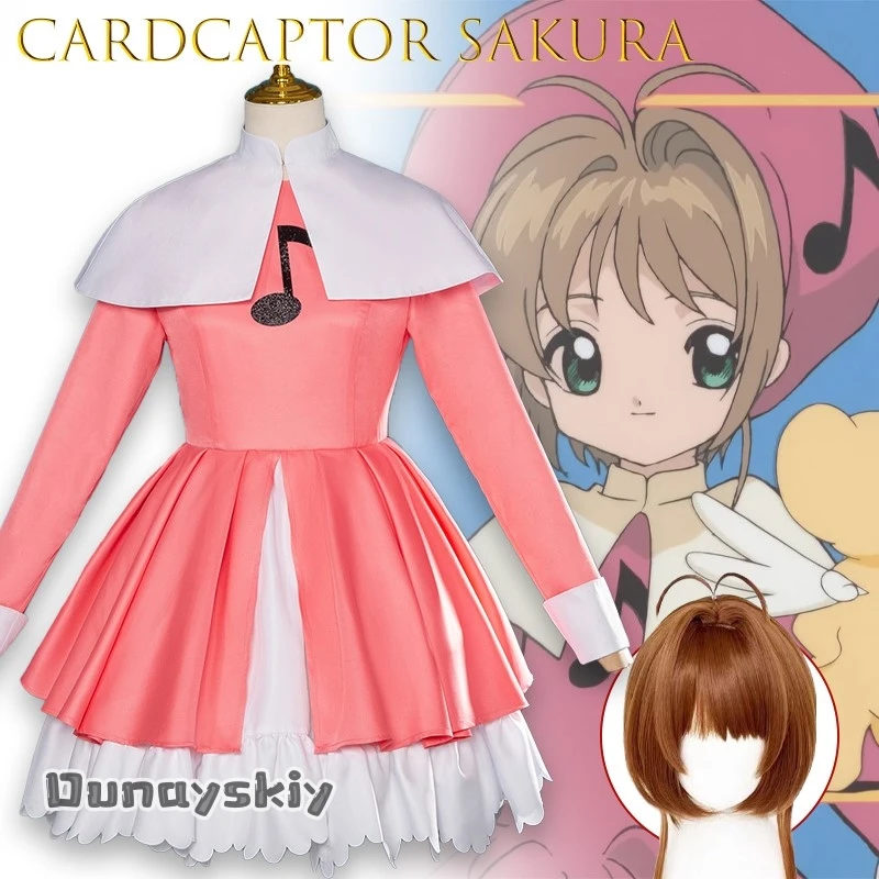 Фото ACardcaptor Sakura Косплей Костюм Аниме Персонаж Ролевая Игра Экипировка Сакура Киномото Музыкальная Нота Дунайский Искусство Штаты @ Наряд Хэллоуин №1