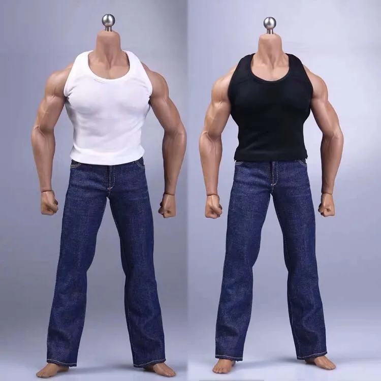 

1/6 scale male soldier vest jeans clothing model for 12in phicen tbleague JIAOUL Doll accessories toys