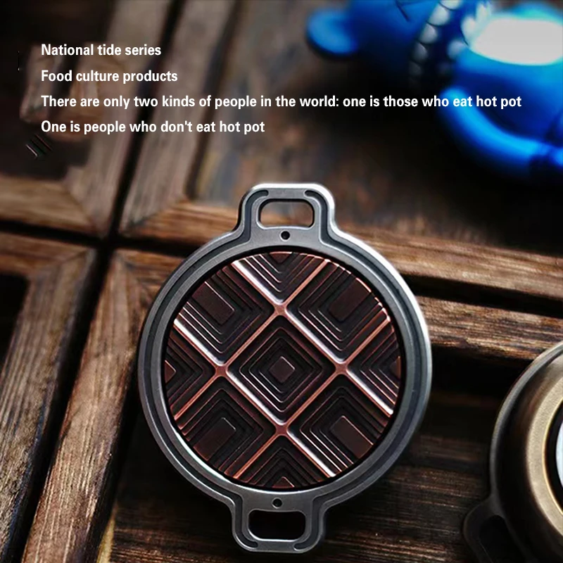 Fidget Spinner Hotpot Design Alloy Pure Copper EDC Fidget Toy For Kids ADHD Adults Office Mute Fingertip Gyro Adults Gifts enlarge