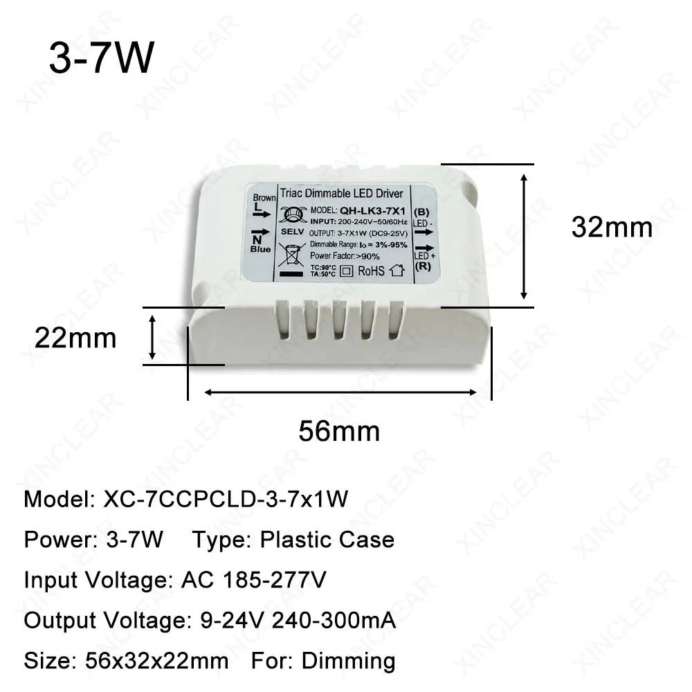 

Трансформатор освещения LED 3-7x1W 7-20x1W
