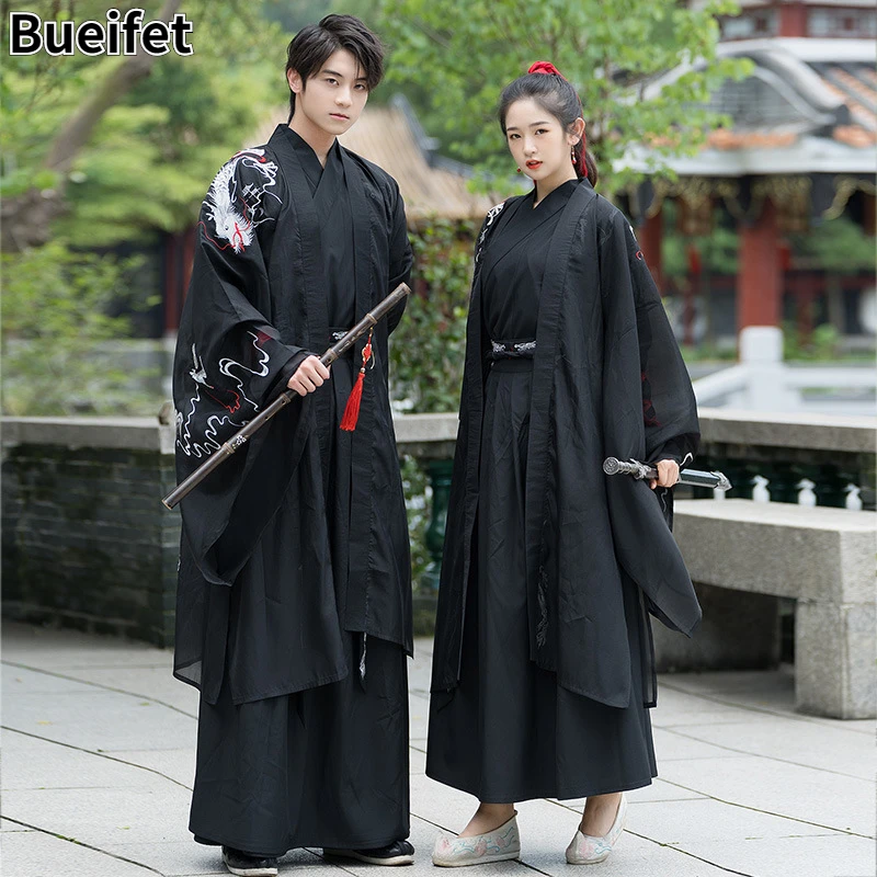 

Hanfu Men Traditional Ancient National Chinese dress Han Dynasty Men Couple CP Suit Swordsman Clothing Male Kimono Tang Suit