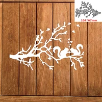 2 squirrels dead branches metal cutting dies dies diy scrapbooking crafting knife mould blade punch decor paper cards 2022 new