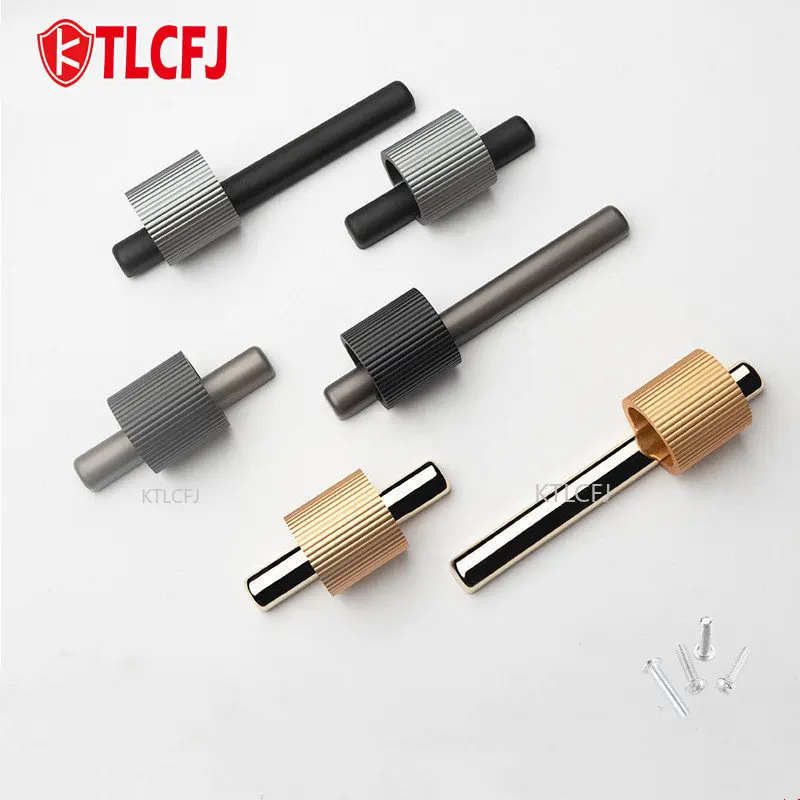 

KTLCFJ Zinc Alloy Handle Drawer Wardrobe Handle Cabinet Drawer Knobs Furniture Hardware Door Handle Simple Cabinet Door Handle