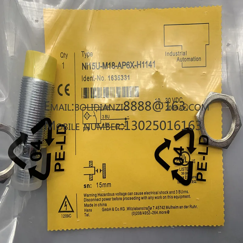 Точечный датчик NI15U-M18-AP6X-H1141-H1141 Бесконтактный переключатель