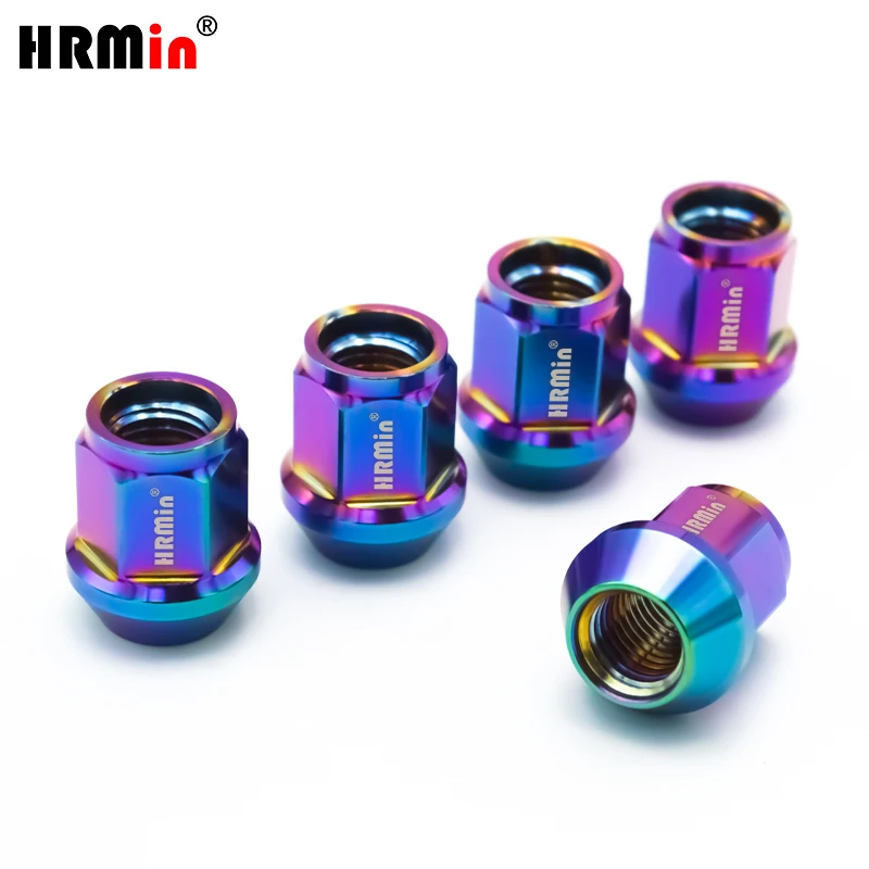 Фото Гайка колесная HRMin M12*1.25мм, титановая, класс 5, с коническим седлом, для Nissan, Greatwall, Geely, Subaru, Suzuki и др. №2
