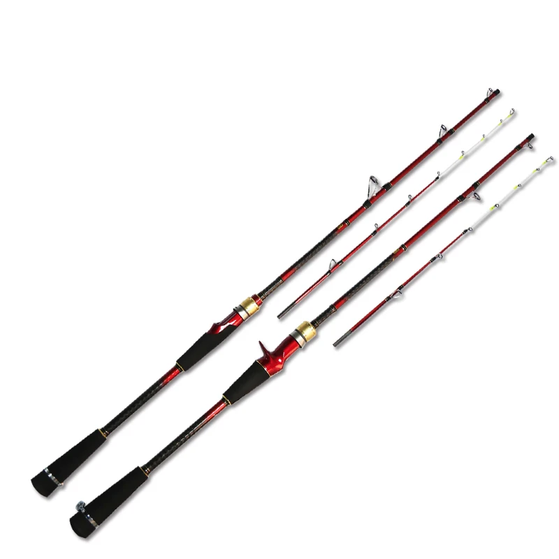 

Portable 1.6m 1.8m 2.1m High Carbon Fiber 4 Sections Pieces Travel Spinning Casting Baitcasting Fishing Lure Rod And Case