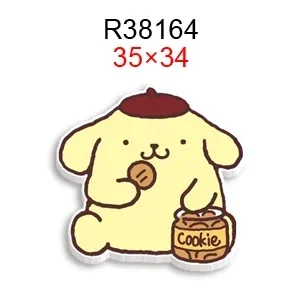 Японская желтая собака Sanrio с рисунком помпона Purin, плоские серьги из смолы «сделай сам», аксессуары для украшения дома, 10 шт./лот