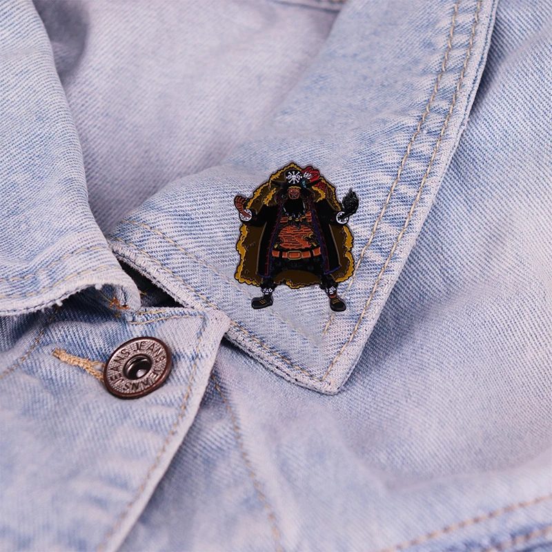 

Anime Enamel Brooch Pin Marshall D Teach Blackbeard Man Cartoon Character Manga Badges on Backpack Women Jewelry Gift Collection