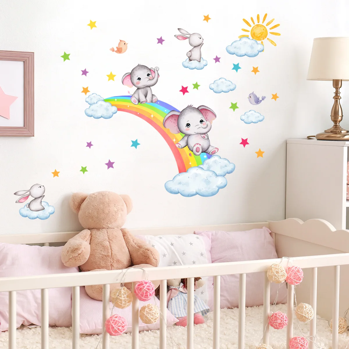 

Lovely Rainbow Series Wall Stickers Removable PVC Home Decor Living Room Bedrooma Restaurant Children's Room