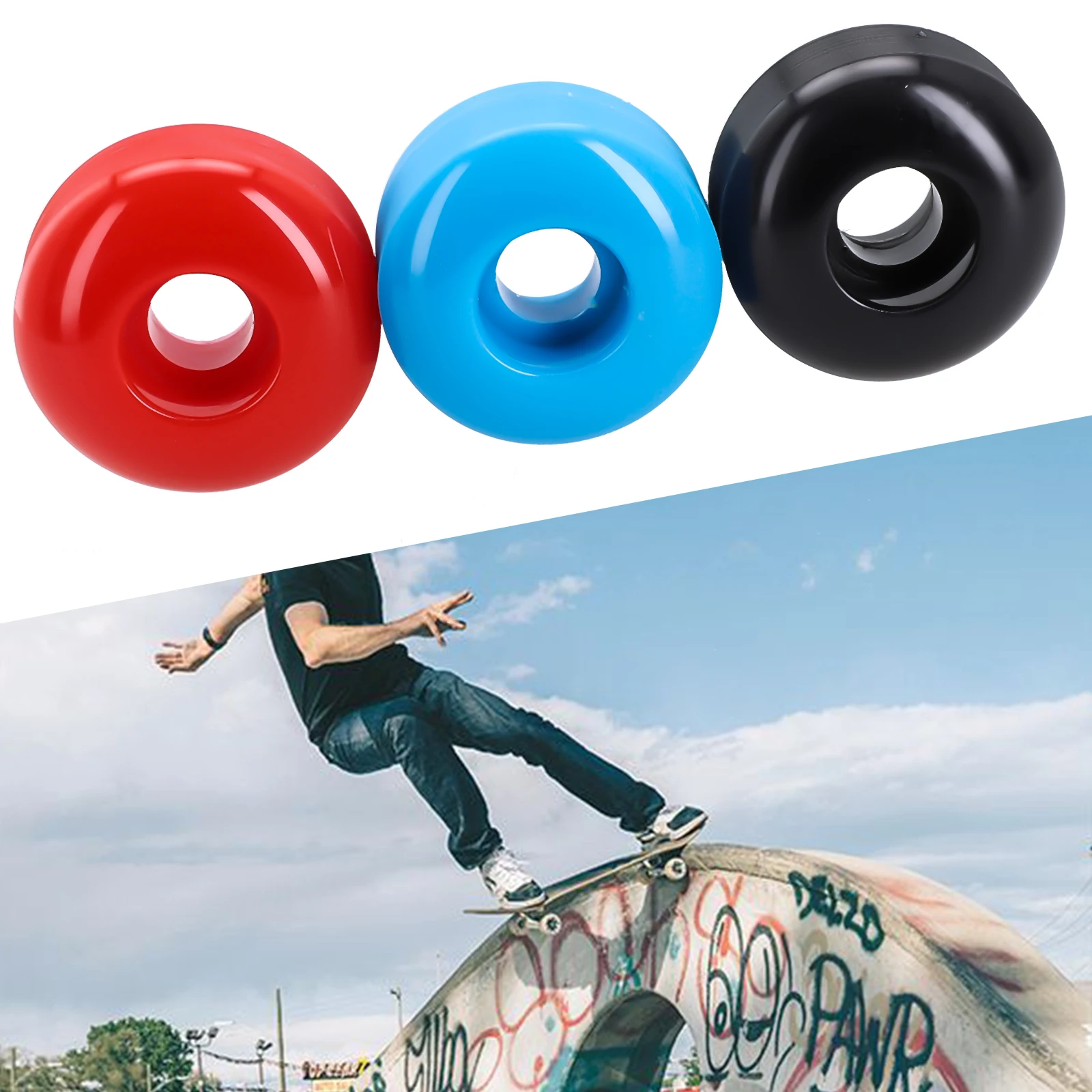 

4pcs Skateboard Wheels Longboard Wheel 52mm 95A Resilient PU Skateboard Skating Wheels Skateboard Accessories