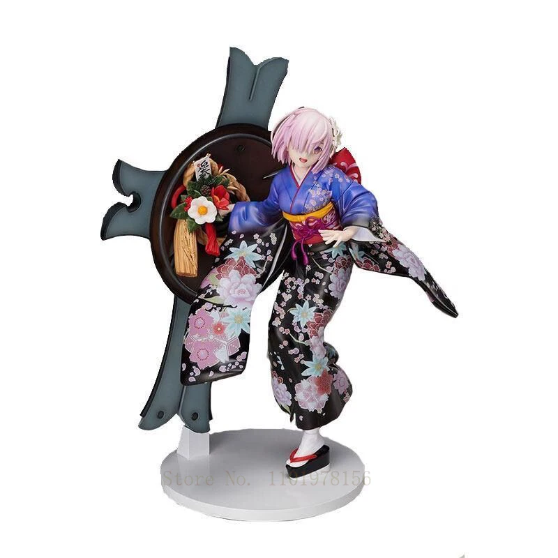 

Saber Fate Grand Order FGO Kimono Shielder Mother Mash Kyrielight 25CM PVC Action Figure Toy Christmas Gift For Children Kids
