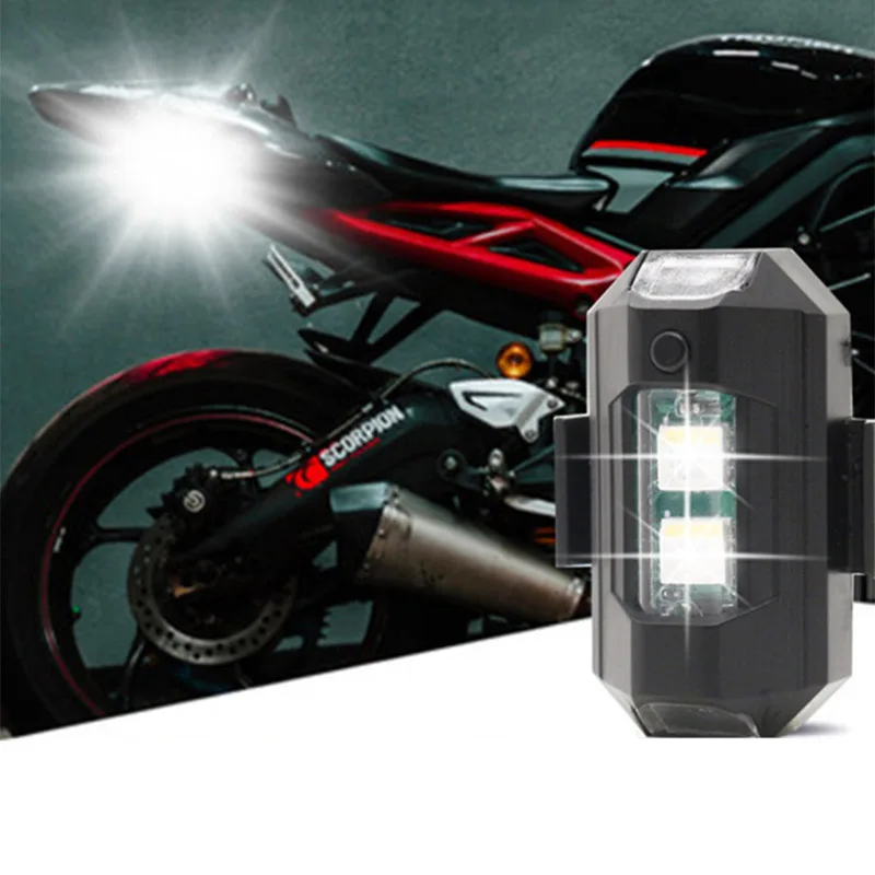 

MINI Motorcycle Tail Warning Light Drone Strobe Light Laser Fog Lamps Moto Light Motorbike Refit Universal