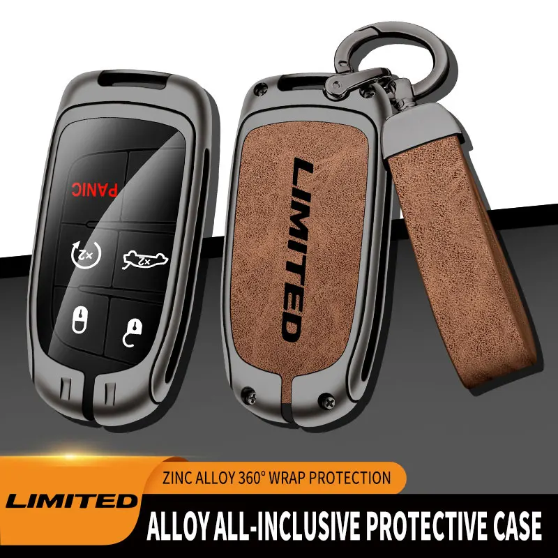 

Zinc Alloy Car Key Case For Jeep Grand Cherokee LIMITED Remote Control Protector LIMITED Logo For JEEP Key Cover Car Accessories