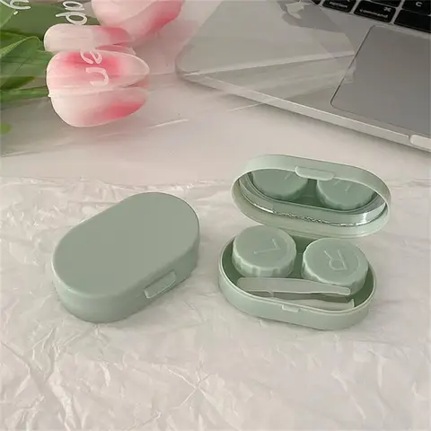 Женский мини-контейнер для контактных линз, милый дорожный набор, карманный контейнер для хранения контактных линз, контейнер для ухода, аксессуары для очков
