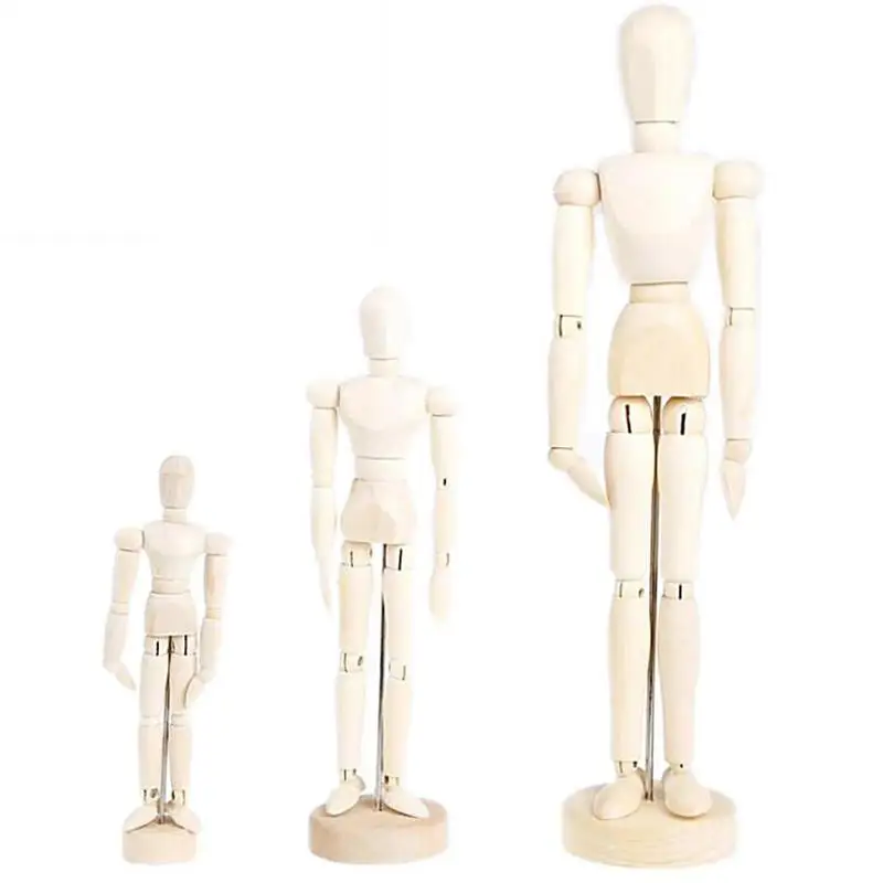 

4.5/5.5/8 Inch Paint Sketch Wooden Man Model Artist Movable Limbs Doll Male Wooden Toy Art Draw Action Figure Mannequin Kids Toy