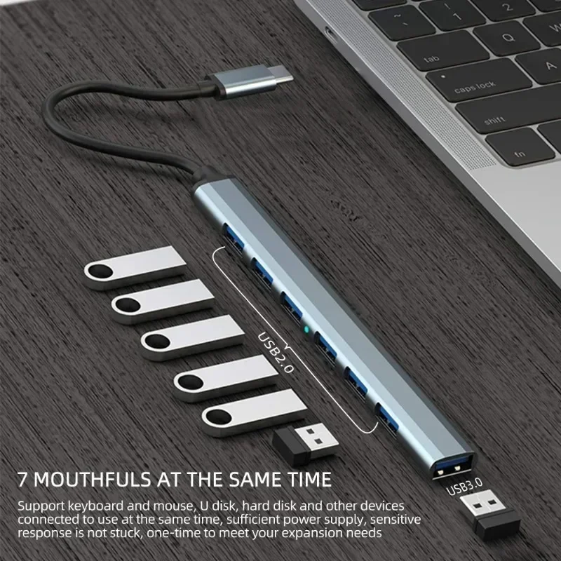 HUB USB 3.0 2.0 C Type Multi Splitter Высокоскоростной 5 Гбит/с для ПК Компьютер Многопортовый A Port