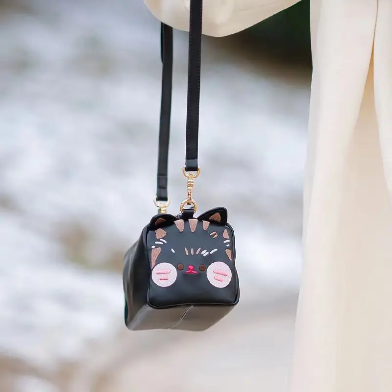 

Cute Kawaii Cat Shoulder Bag Purse PU Leather Embroidery for Women Girl