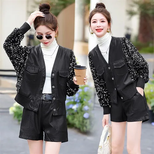 Весеннее Новое модное Стильное универсальное повседневное бархатное кожаное